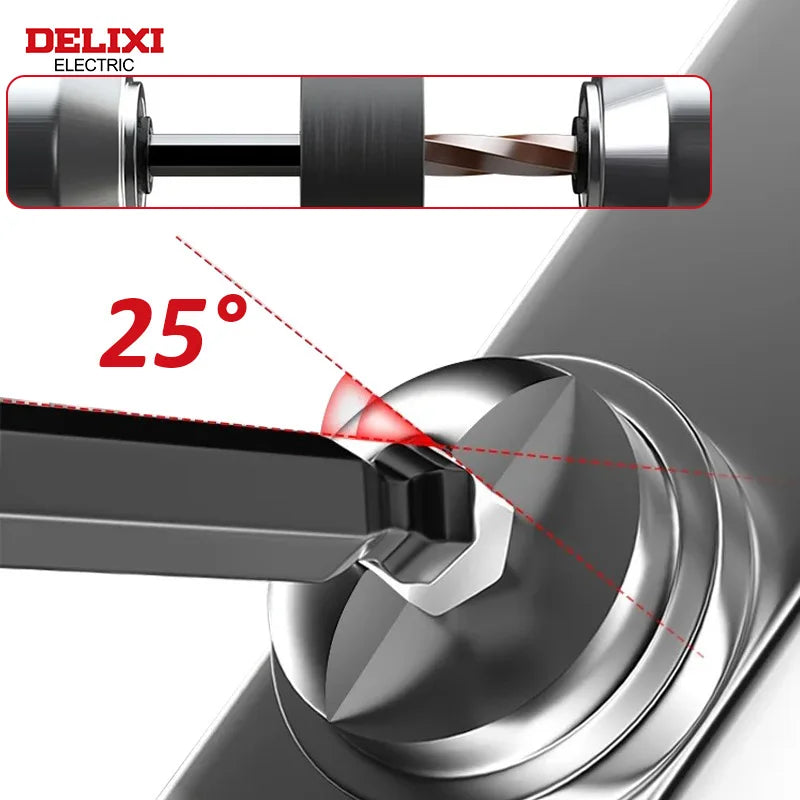 DELIXI Inbusschlüssel-Set – Hex Schlüssel & Schraubendreher mit Universalhülse, langes metrisches Set, für Motorrad, Fahrrad & Heimwerkerarbeiten