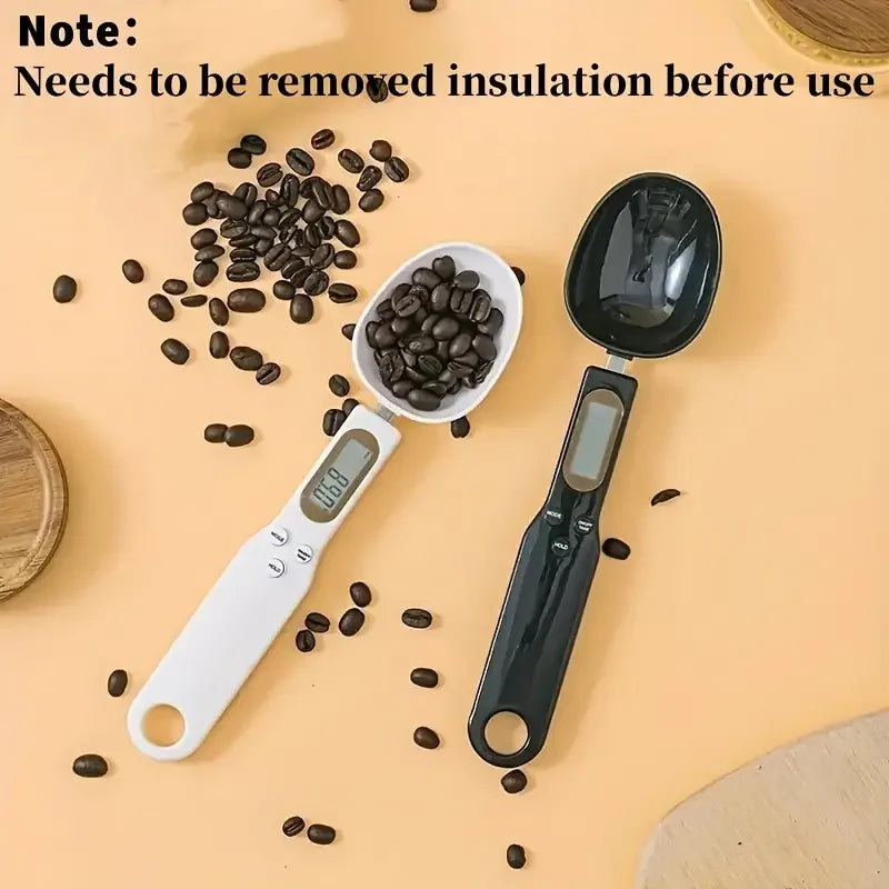 Digitale Mini-Löffelwaage - Elektronische Küchenwaage mit LCD-Anzeige, 0,1-500g Messbereich für Mehl, Milch und Kaffeepulver, Mini-Löffelwaage zum einfachen und genauen Abmessen