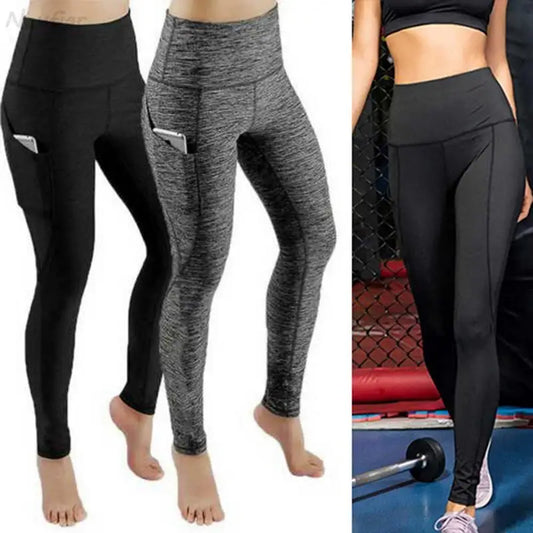 Elastische High Waist Yoga Leggings für Frauen – Mit Bauchkontrolle, Po-Raffung, Taschen und nahtloser Gym-Kompression für höchsten Komfort