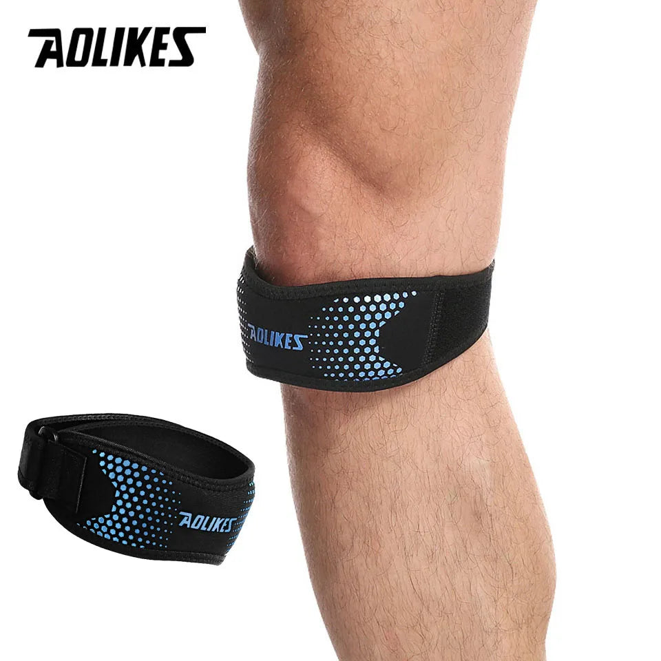 AOLIKES Verstellbare Kniebandage – Schmerzreduzierender Patella-Stabilisator für Sport, Wandern & Fitness