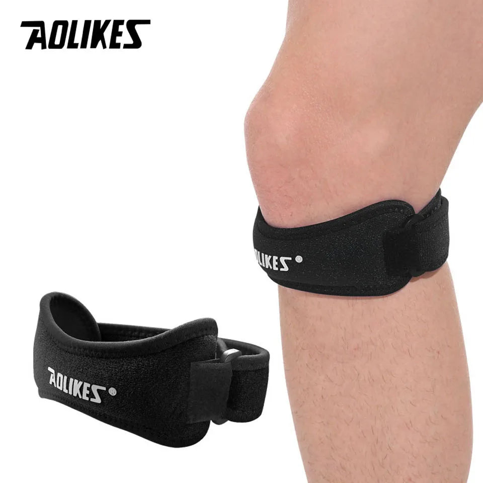 AOLIKES Verstellbare Kniebandage – Schmerzreduzierender Patella-Stabilisator für Sport, Wandern & Fitness