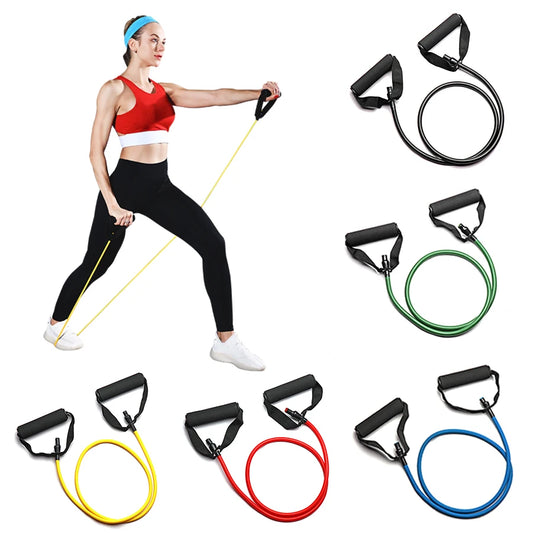 Widerstandsbänder-Set mit Griffen (5 Stufen) – Perfekt für Ganzkörper-Workouts, Muskelaufbau und Flexibilitätstraining