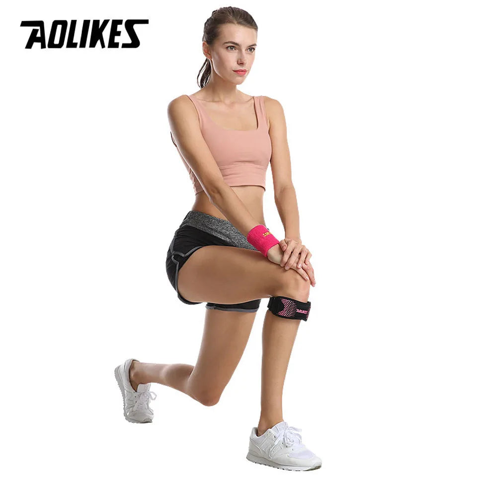 AOLIKES Verstellbare Kniebandage – Schmerzreduzierender Patella-Stabilisator für Sport, Wandern & Fitness