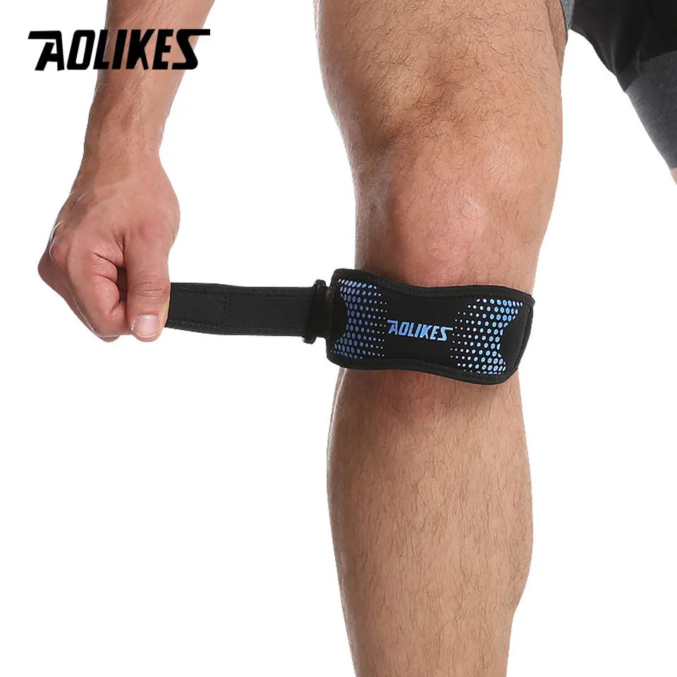 AOLIKES Verstellbare Kniebandage – Schmerzreduzierender Patella-Stabilisator für Sport, Wandern & Fitness