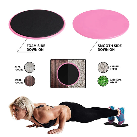 2er-Set Core Sliders – Rutschscheiben für effektive Fitnessübungen, Ganzkörpertraining und Bauchmuskelaufbau zu Hause oder im Studio
