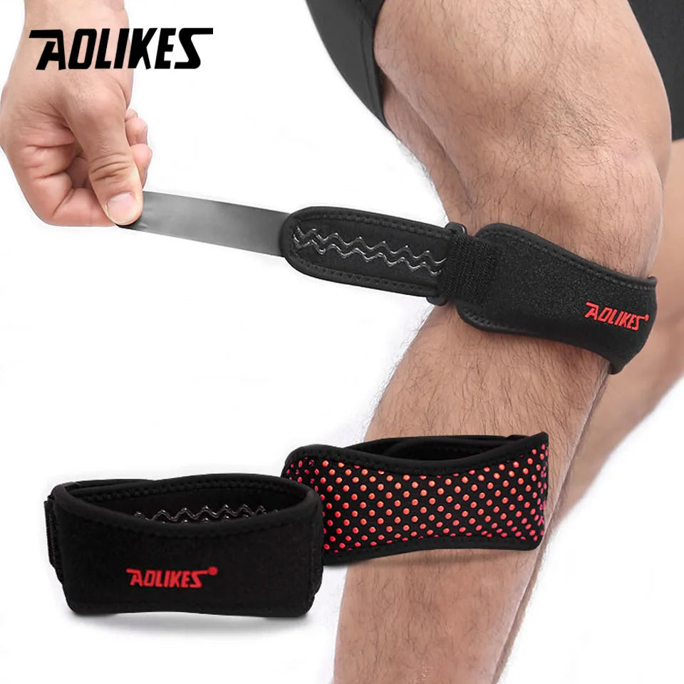 AOLIKES Verstellbare Kniebandage – Schmerzreduzierender Patella-Stabilisator für Sport, Wandern & Fitness