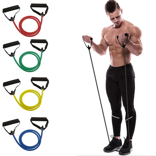 Widerstandsbänder mit Griffen – Trainingsbänder für Männer und Frauen | Fitnessbänder mit Griffen für Krafttraining zu Hause