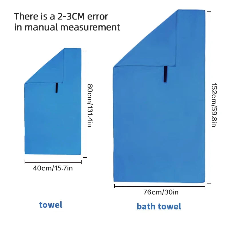 Schnell trocknendes Mikrofaser-Sporthandtuch – Leicht, saugfähig & ideal für Fitness, Camping & Reisen