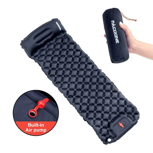 Ultraleichte Outdoor Camping Luftmatratze mit integrierter Luftpumpe und Kissen