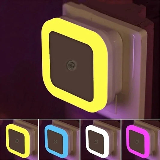 Kabelloses LED Nachtlicht – EU/US Stecker, Sensoraktiviert, Perfekt für stimmungsvolle Lichtakzente im Haus
