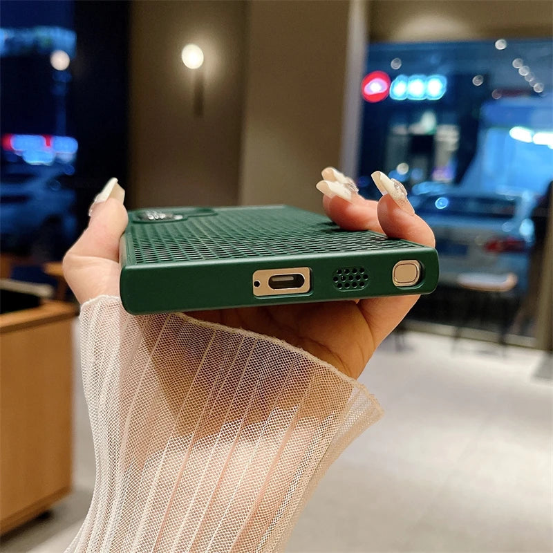 Hitzeableitende Magsafe Magnetische Schutzhülle für Samsung Galaxy S24, S23 FE, S22 Ultra Plus – Kühlendes, Atmungsaktives Design mit Unterstützung für kabelloses Laden