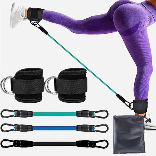 Knöchelriemen-Widerstandsbänder – Elastisches Trainingsband für Hüfte & Beine, Yoga, Pilates, Crossfit & Heimfitness