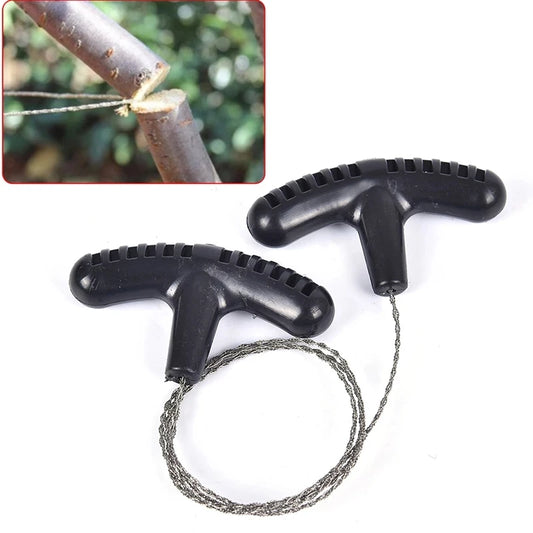 Kompakte Edelstahl-Drahtsäge mit Fingergriffen – Perfekt für Outdoor-Abenteuer und Überlebenstraining