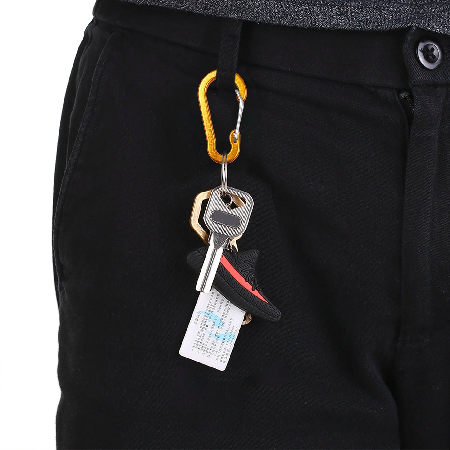 5/10 Stk. Mini Aluminiumlegierung Karabiner Clips Schlüsselanhänger D-Ringe für Outdoor Camping Wandern Angeln Rucksack