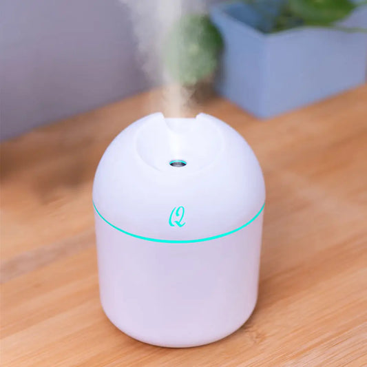 220ml Tragbarer USB-Ultraschall-Luftbefeuchter - Ätherisches Öl Diffusor, Auto Reiniger, Aroma Anion Nebelgerät mit LED-Licht