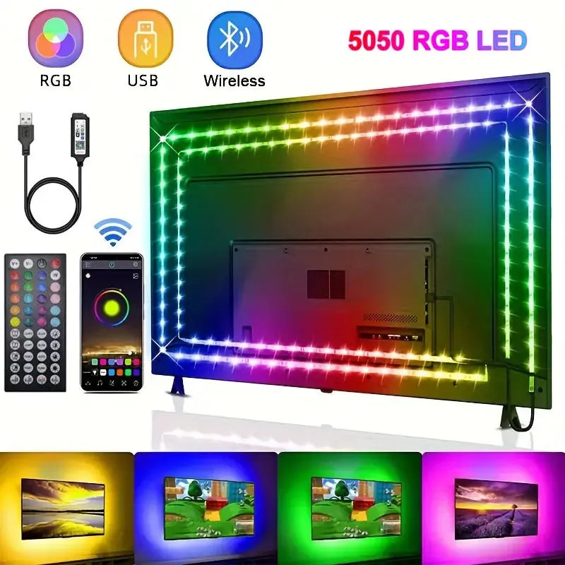 Smart LED Strip 5V – USB RGB 5050, Alexa/Bluetooth, 15–20m