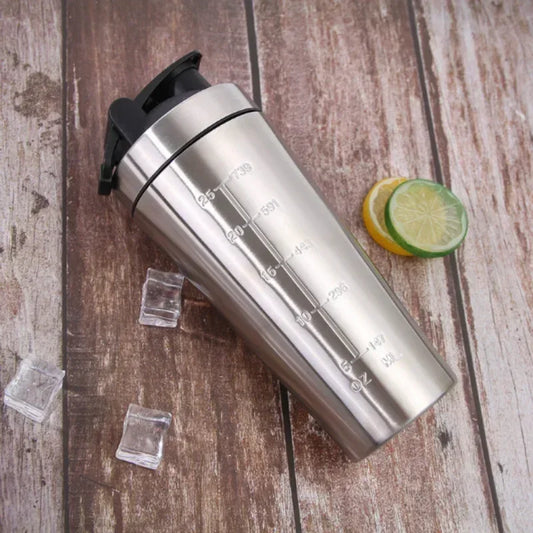 Edelstahl Fitness Shaker Tasse – Tragbarer Sport- und Nährstoff-Shaker für Proteinmischungen, Auslaufsichere Wasserflasche für das Fitnessstudio und unterwegs
