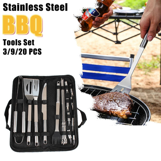 Edelstahl BBQ Werkzeugset für Camping