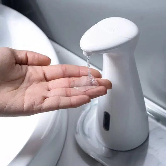 Automatischer Sensorspender für Seife - Weiß, Hochwertigs ABS, Wasserdicht, Intelligente Handwäsche für Badezimmer, Moderner und hochwertiger Seifenspender