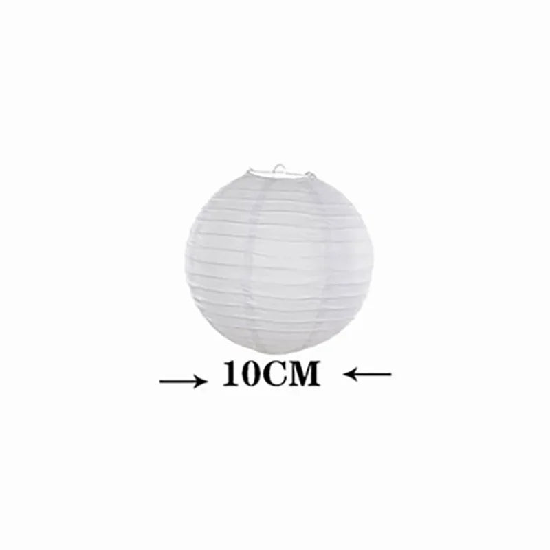 Lampions Solar, Runde Papier-Lampion Girlande – Weiß, Set aus 5/10/20 Stück, Für Indoor & Outdoor Dekoration