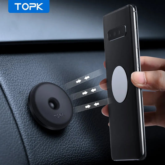 TOPK Magnetischer Auto-Handyhalter – 4-fach verstärkte Magnete, Handyhalterung für das Armaturenbrett, für alle Smartphones geeignet