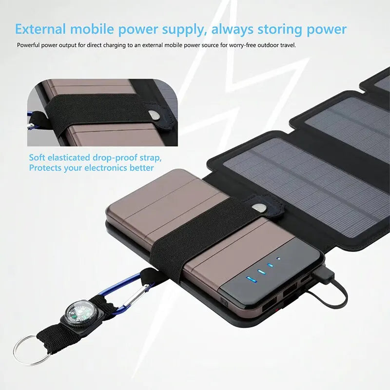 Outdoor Multifunktionales, tragbares Solarladepanel, faltbar