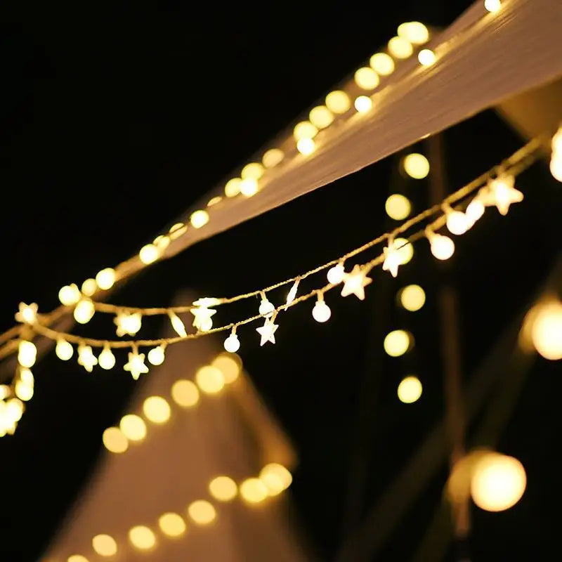LED Kugel-Lichterkette – In 10/20/40/80 LEDs, Batteriebetrieben, Ideal für Garten, Hochzeit, Party & Weihnachtsdeko
