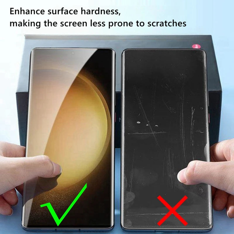 1-3 Stück Curved Screen Protector für Samsung Galaxy S23 Ultra, S22 Ultra und S24 Ultra – Keramik Displayschutzfolie