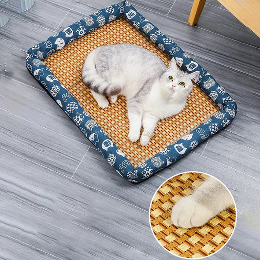 Haustier Kühlmatte für Sommer – Eis-Pad für Hunde und Katzen, Atmungsaktiv und Feuchtigkeitsresistent, Anti-Rutsch, Ideal für Alle Jahreszeiten
