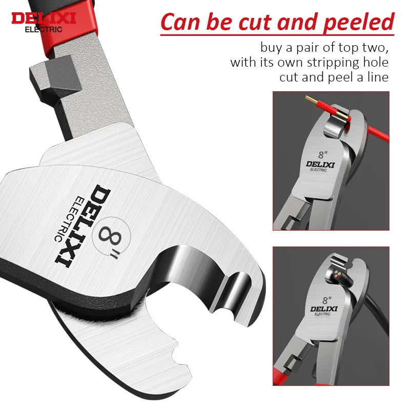 DELIXI ELECTRIC Cable Scissors Wire Stripper Cable Scissors, Awg Wire Cutters, Precision Copper Tube Scissors For Electricians