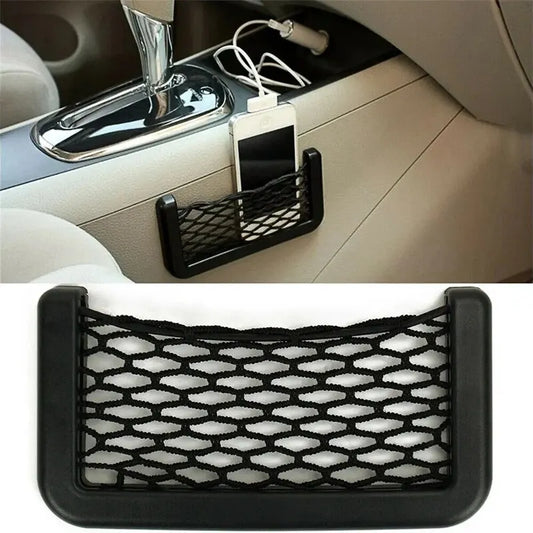 4 Stück Elastische Netz-Aufbewahrungstaschen für Autositze – Seitliche und rückseitige flexible Netztaschen für Handy, Kleinteile, Autositz-Organizer