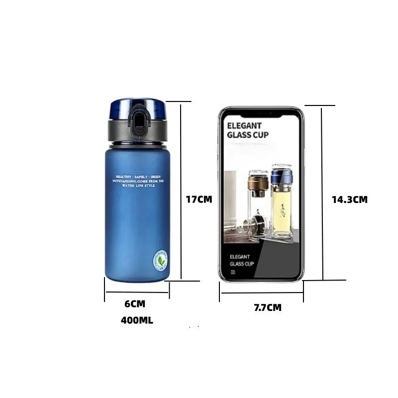 Hochwertige 400ml Sport-Wasserflasche – BPA-frei, Auslaufsicher und Tragbar, Perfekt für Wanderungen, Touren und Alltag, Ideal für Dein Lieblingsgetränk