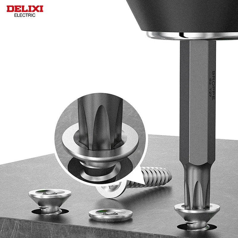 DELIXI Inbusschlüssel-Set – Hex Schlüssel & Schraubendreher mit Universalhülse, langes metrisches Set, für Motorrad, Fahrrad & Heimwerkerarbeiten