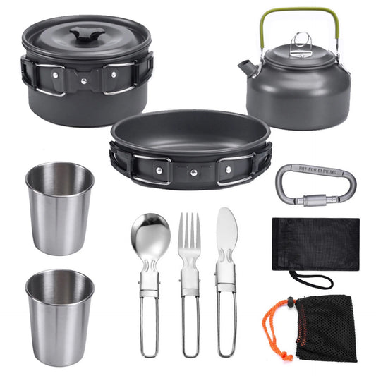 Camping Kochgeschirr Set aus Aluminium