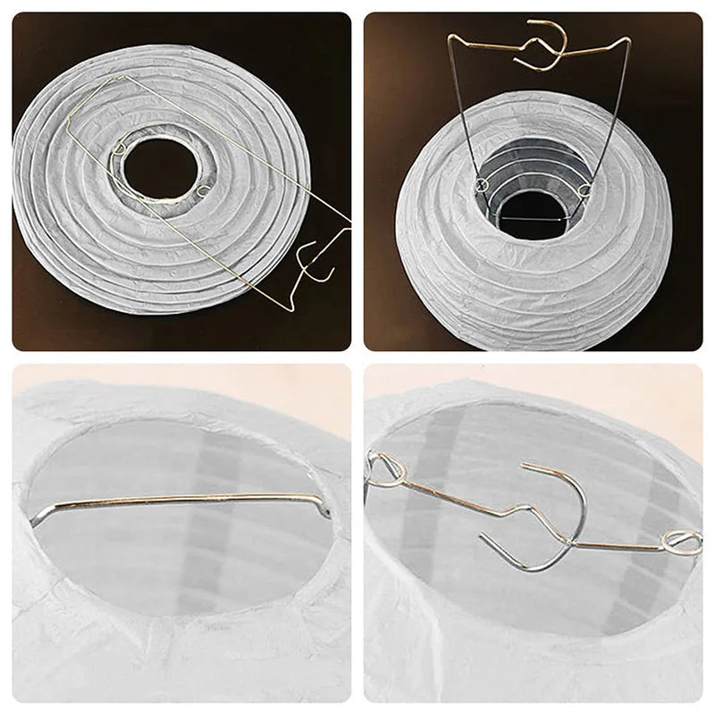 Lampions Solar, Runde Papier-Lampion Girlande – Weiß, Set aus 5/10/20 Stück, Für Indoor & Outdoor Dekoration