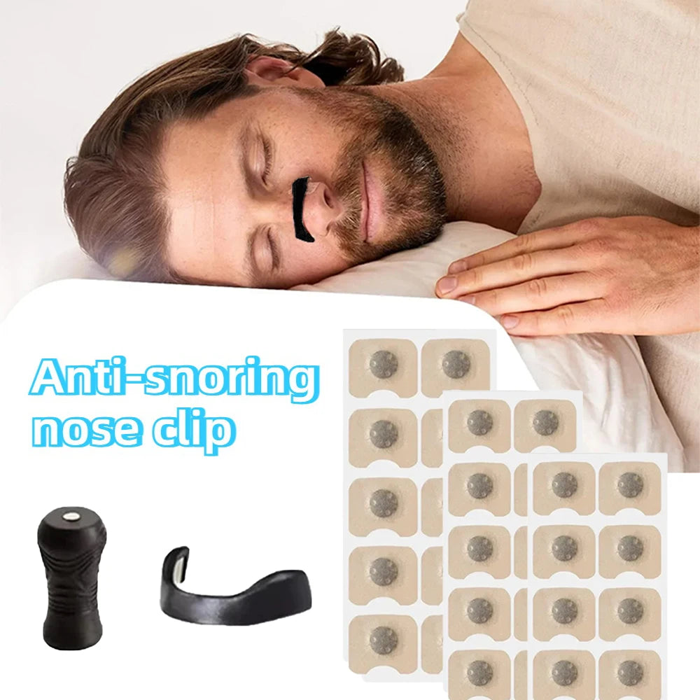 Magnetische Nasenstrips & Nasenclip gegen Schnarchen – Nasen-Dilatator Starter Kit zur Verbesserung der Schlafqualität und Atemleistung