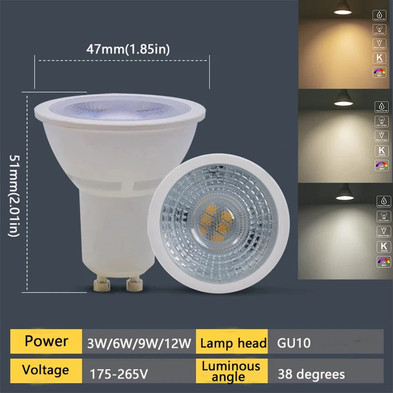 GU10 LED-Strahler – 1–10er Pack, Verschiedene Lichtstärken, Hohe Energieeffizienz & schnelle Installation