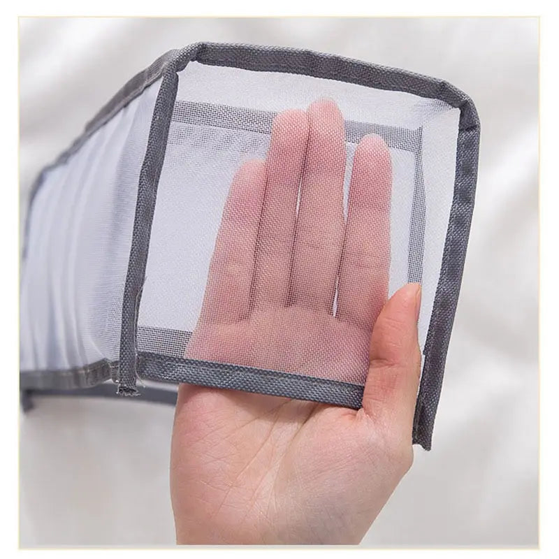 11-Fächer Faltbare Unterwäsche-Aufbewahrungsbox für Zuhause – Atmungsaktive Nylon-Mesh-Tasche zur Organisation von BHs und Unterwäsche