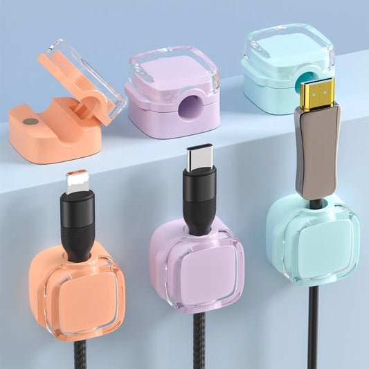 1/24er Pack Magnetische Kabelclips – Flexible Kabelhalter für geordnete Kabelverwaltung, ideal für Untertisch- und Schreibtischbereich