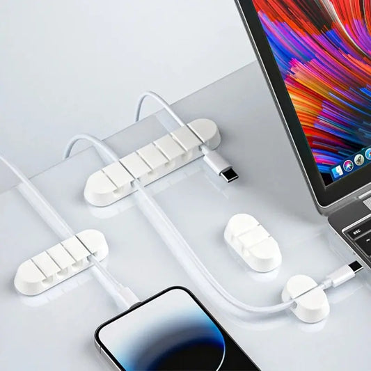 Kabelmanager für Desktop – Rutschfester Kabelaufwickler mit Zahnrad-Design zur ordentlichen Aufbewahrung von Computerkabeln und Handy-Ladekabeln