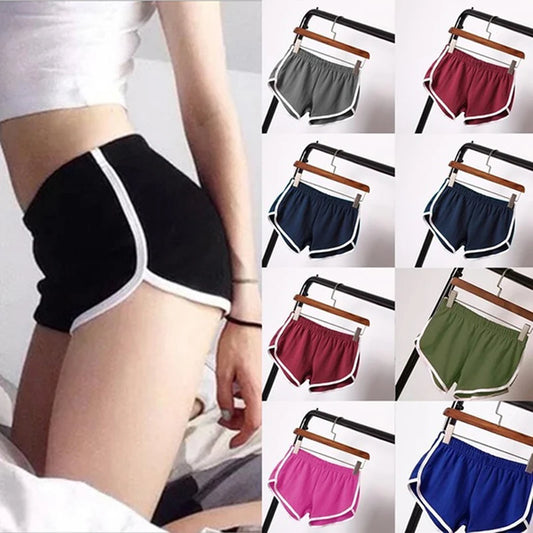 Neue Damen Sport Shorts für Sommer 2024 – Bunte Candy-Farben, Elastischer Bund, Anti-Rutsch Design für Strand und Freizeit
