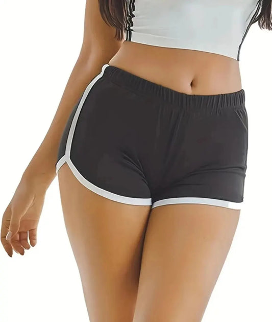 Damen Sport-Shorts – Lässige, lockere, gerade geschnittene High-Waist-Yoga-Hotpants, dünnes, atmungsaktives Material mit Anti-Rutsch-Funktion für maximalen Komfort bei Training und Freizeit