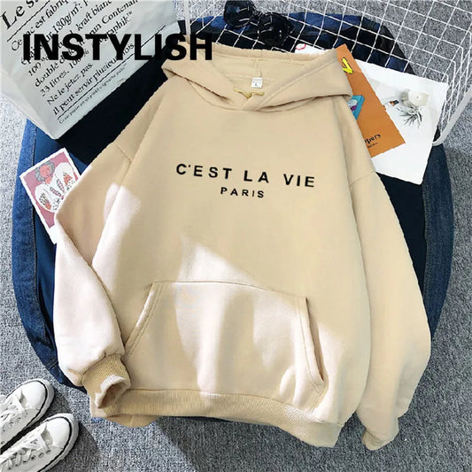 Frühlingshaftes Damen Hoodie – Lässiger Druck, Lose Passform, Langarm, Mit Kapuze, Harajuku-Design, Bequemer Pullover, Streetwear