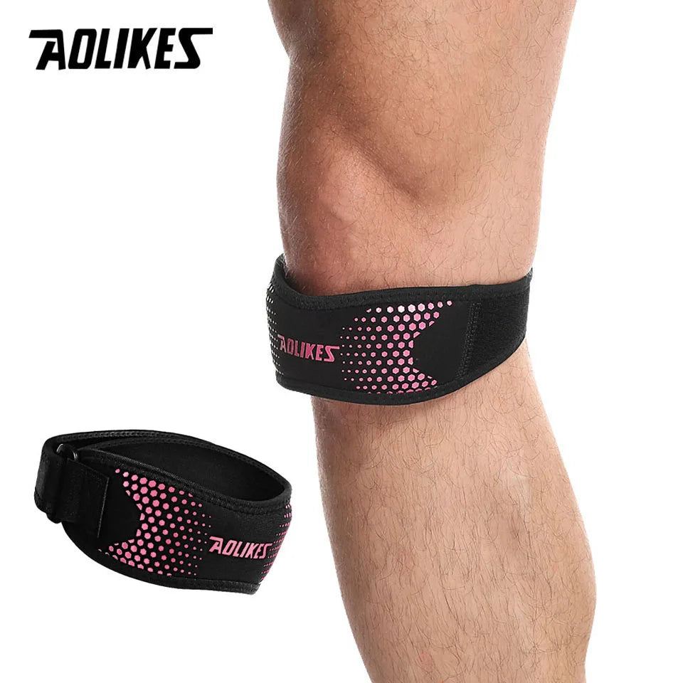 AOLIKES Verstellbare Kniebandage – Schmerzreduzierender Patella-Stabilisator für Sport, Wandern & Fitness