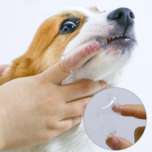 Ultraweiche Fingertierzahnbürste für Hunde und Katzen – Effektives Werkzeug zur Bekämpfung von Mundgeruch und Zahnsteinpflege, ideal für die Zahnhygiene Ihres Haustiers