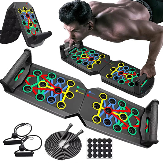 Push-up Board Set – Kompaktes und faltbares Fitnessgerät für ein intensives Ganzkörpertraining: Brust, Bauch, Arme und Rücken