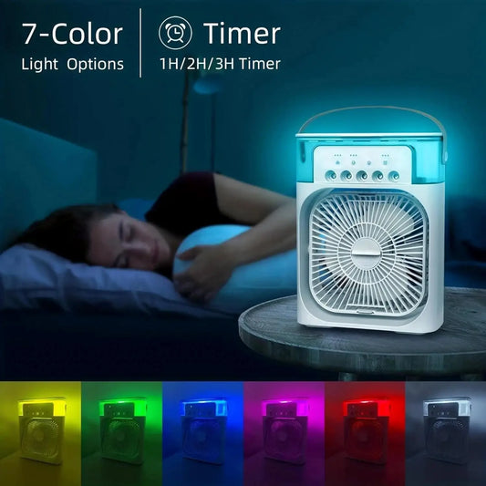 3-in-1 Luftbefeuchter, Ventilator und Klimaanlage – Kompakter Luftkühler mit drei Geschwindigkeitsstufen für Zuhause und Büro, Hydrokühlung, 2024 Modell, Multifunktionaler kühlender Luftbefeuchter
