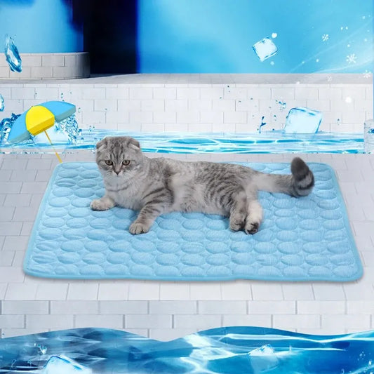 Kühlmatte für Haustiere – Sommerliche Eis-Matte mit Kühlfunktion für Katzen und Hunde, sorgt für angenehme Abkühlung auf dem Sofa und Bett