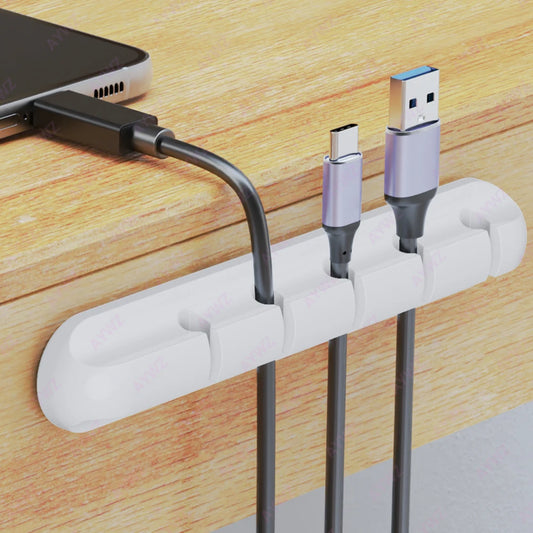 Kabelmanagement Clips – Selbstklebend für Schreibtisch und Nachttisch, USB-, Strom- und Maus-Kabel sicher und ordentlich halten