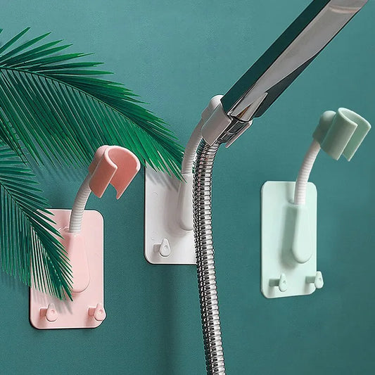 Verstellbarer, selbstklebender Duschkopfhalter – Wandmontierter Halter für Duschköpfe, Universelle Anwendung im Badezimmer und SPA